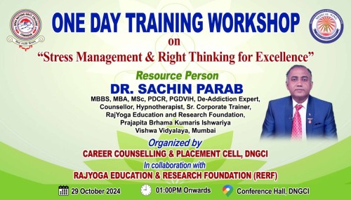 One-day training workshop on the theme ‘Stress Management and Right Thinking for Excellence’